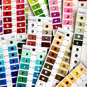 Ejemplo de muestrarios de colores